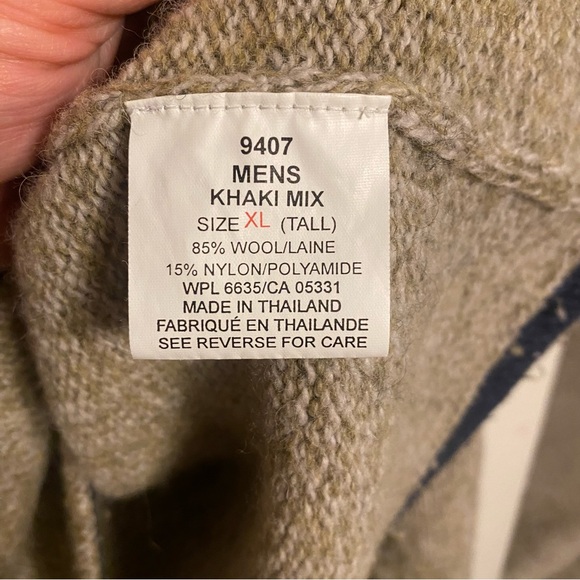 Men's XL Tall Woolrich Wool Nylon Mix Knit Sweater - Picture 4 of 12